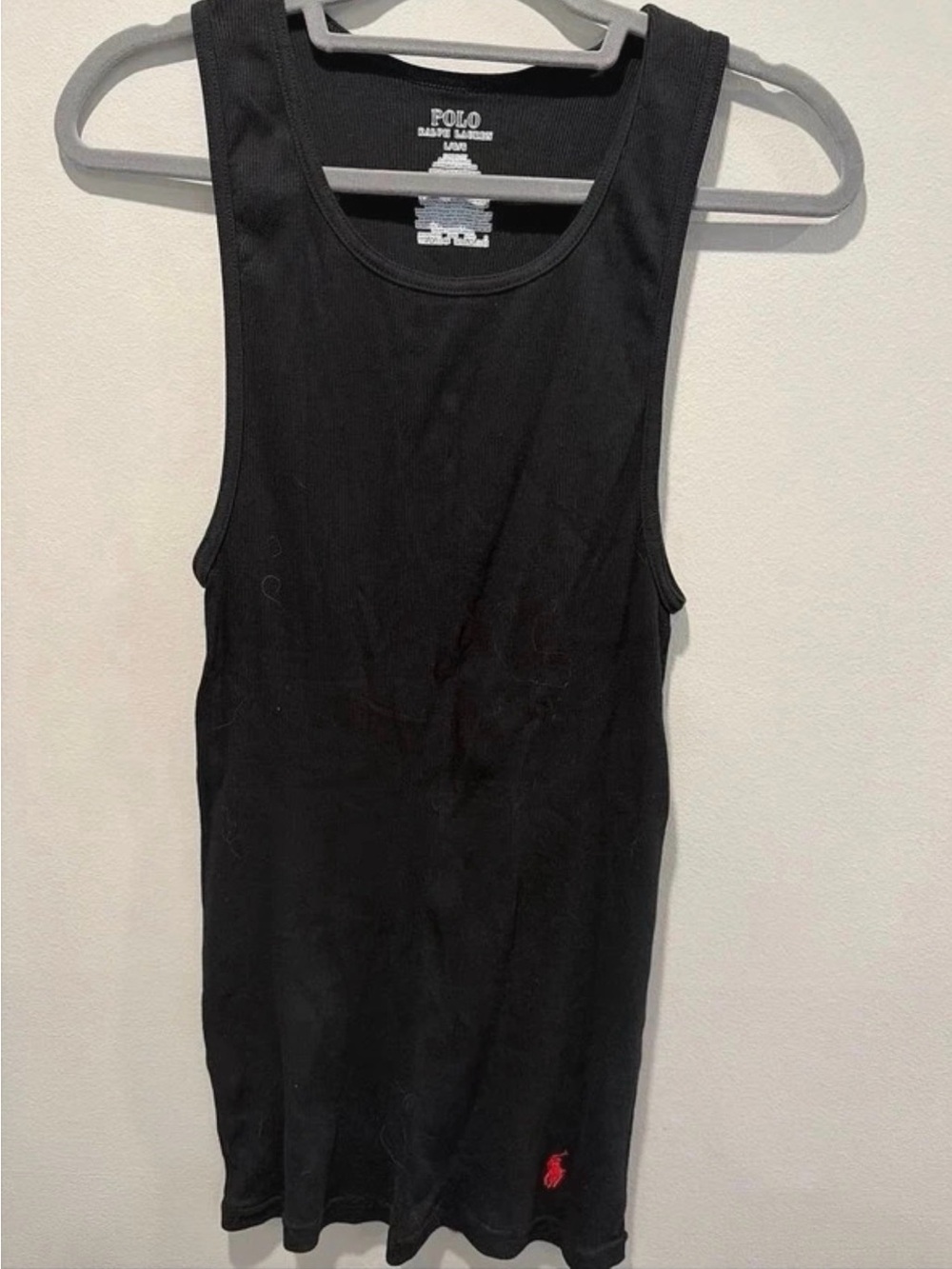 Polo by Ralph Lauren Black Sleeveless Tank with Red Pony